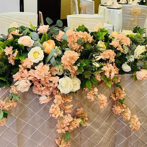 Peach floral arrangement