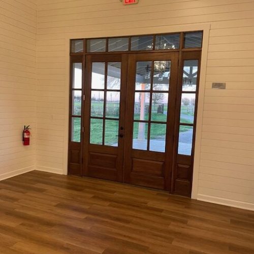 Wood entrance doors
